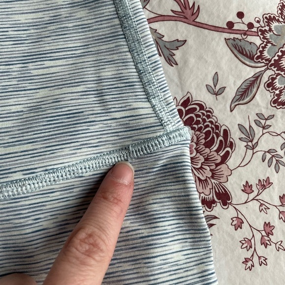 Lululemon Wunder Under Crop High Rise 21" Wee Are From Space Sheer Blue Chambray - Picture 5 of 6